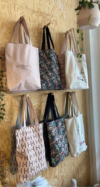 Totebag, rosa hånd